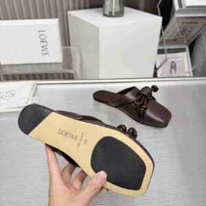 B8118220 Sola de borracha (sola de couro genuíno 3370260) chinelos do site oficial da Loewe tamanhos 35-43. 9