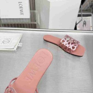 B8118180 Sola de borracha (sola de couro genuíno 3370220) Loewe Loewe chinelos casuais com strass 35-43 tamanho 9