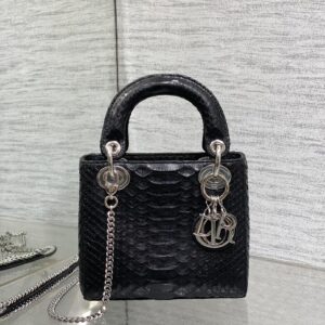 DIOR LADY SUPER MINI CROCO