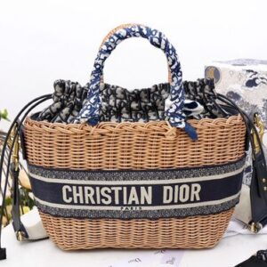BOLSA CESTA DIOR WICKER